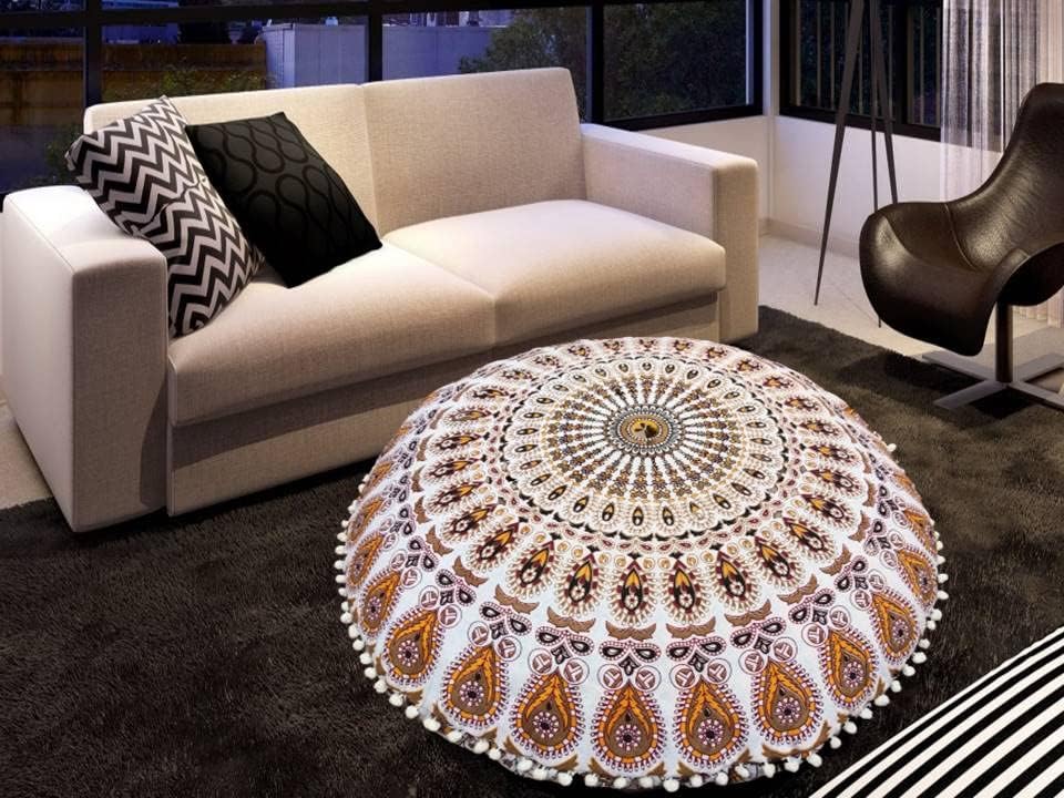 32 Inch Mandala Boho Floor Pillow Cover