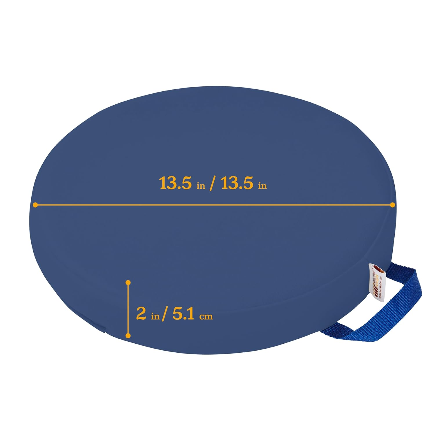 ECR4Kids SoftZone Floor Cushions 6-Piece Navy Set