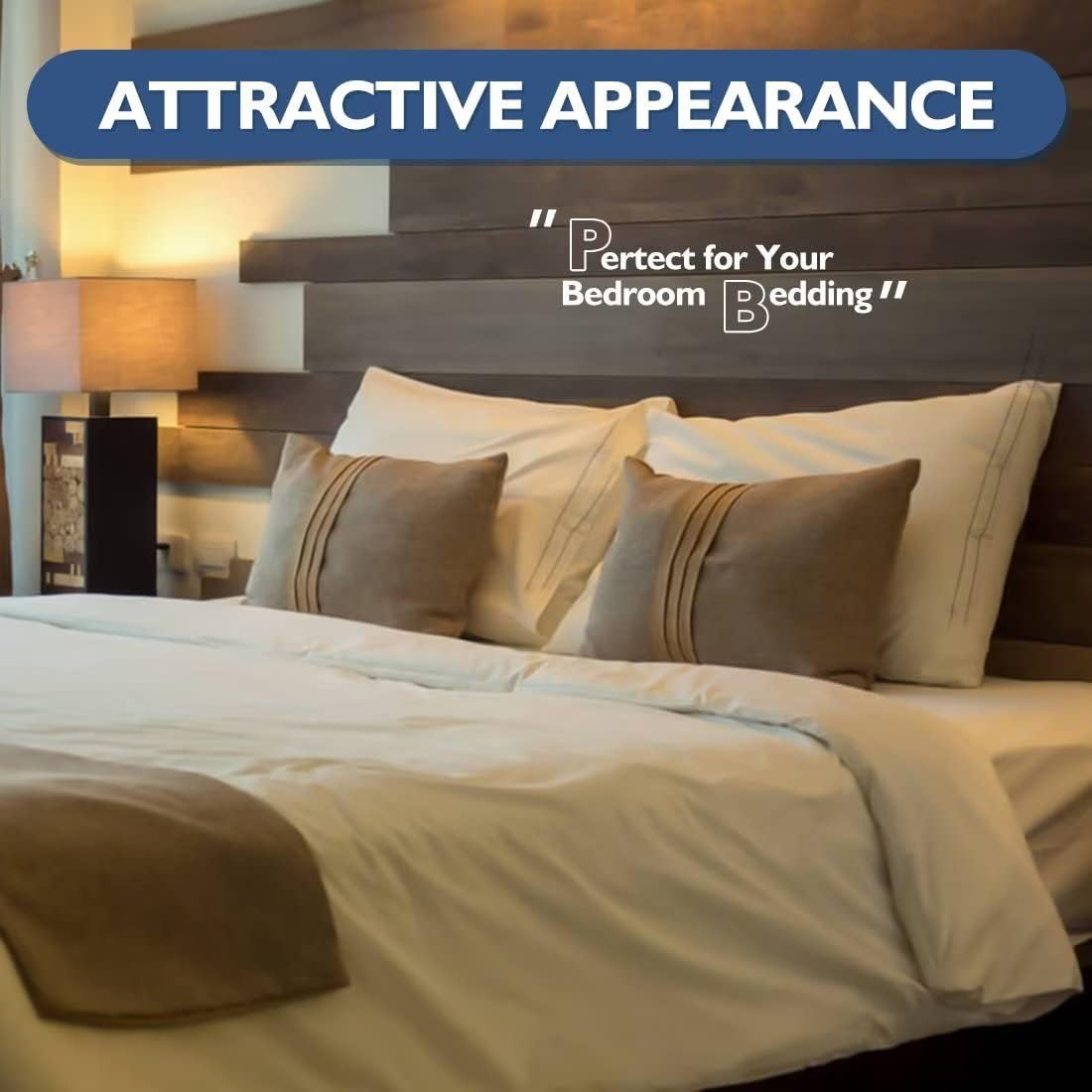 JICUSE Bed Pillows Set of 2 Hotel Quality Down Alternative 1