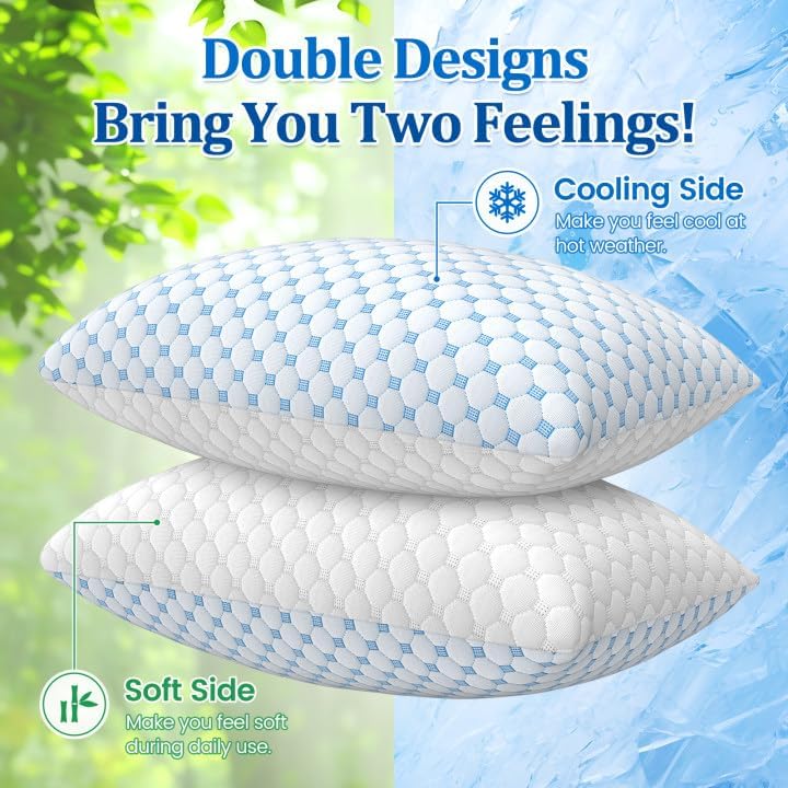 CloudBliss Cooling Bed Pillow Queen Size