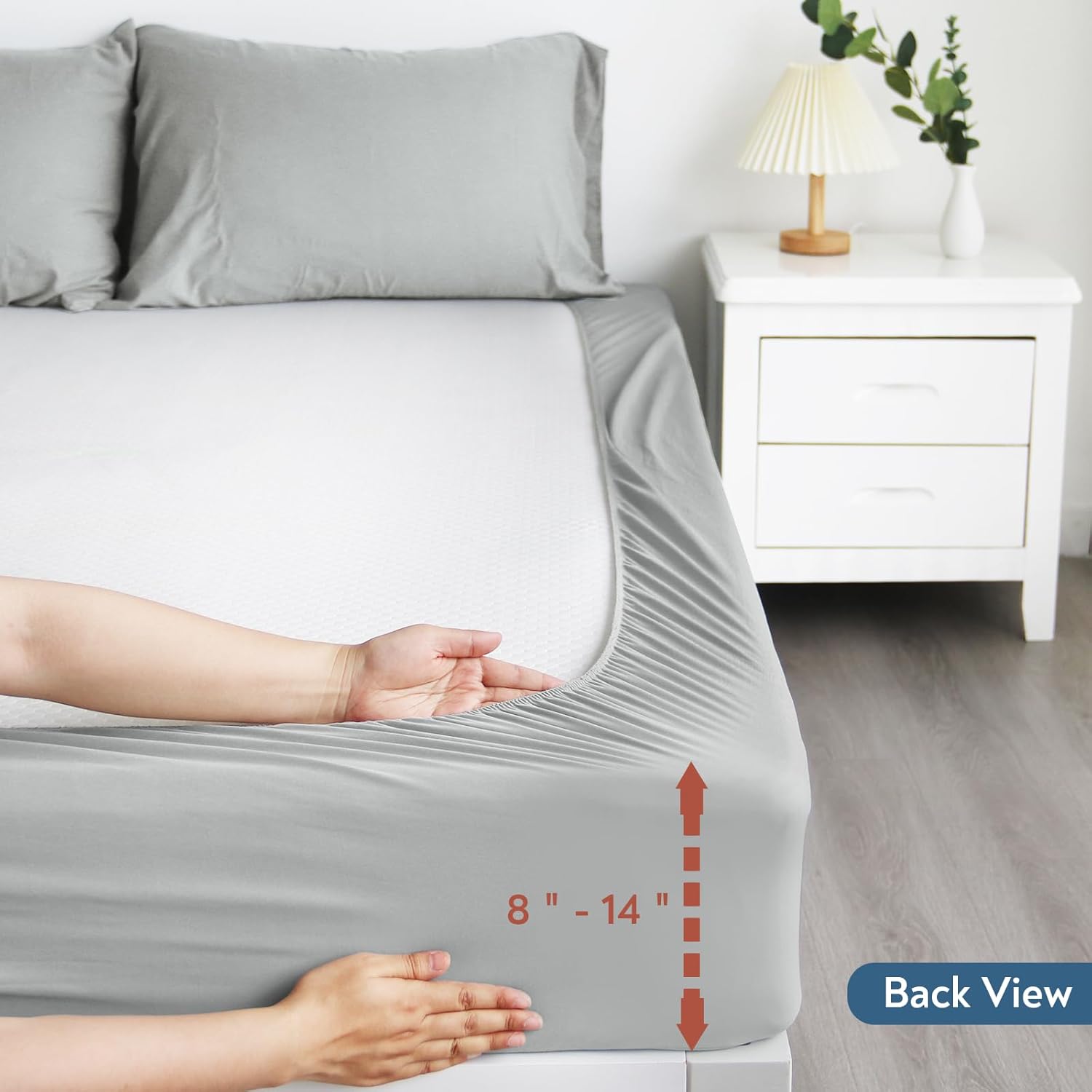 Magik Kover Twin Mattress Protector Waterproof 2 Pack Grey