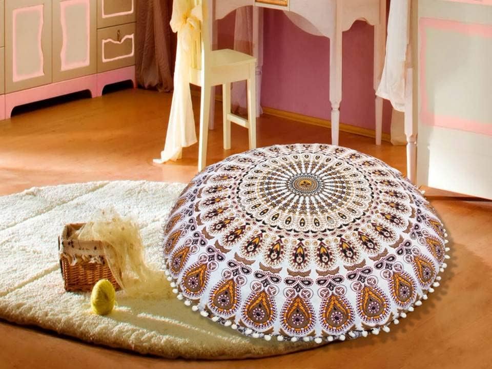 32 Inch Mandala Boho Floor Pillow Cover