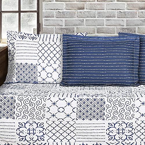 Lush Decor Blue Daybed Monique 6 Piece Cover Set