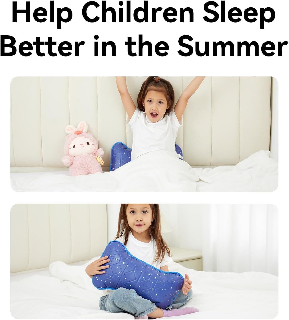 BECGAM Cooling Gel Pillow 15 x 7 for Kids and Adults