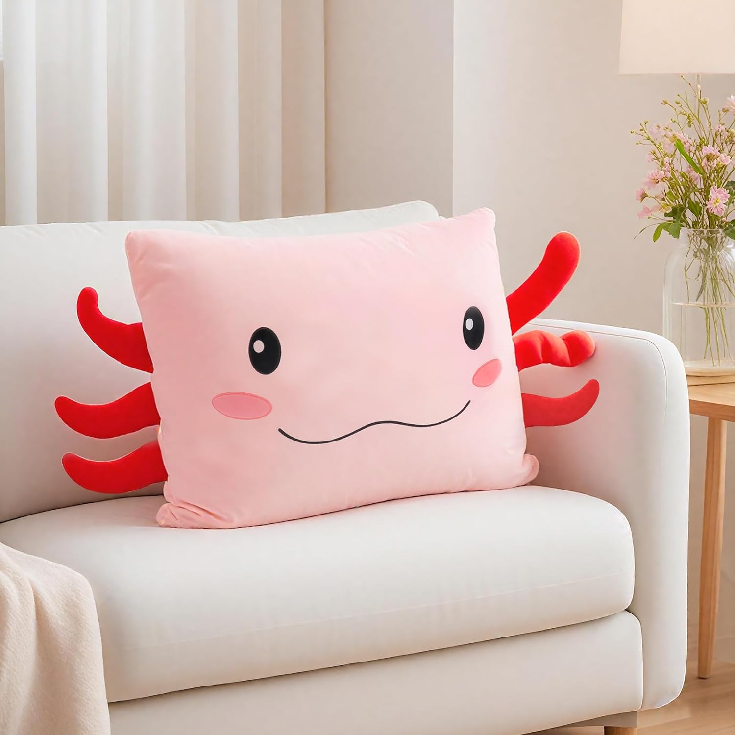 Anxinzhen Axolotl Pink Pillowcase 26x20 Inches