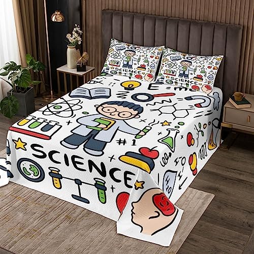 Erosebridal Science Bedspread Queen Size Set