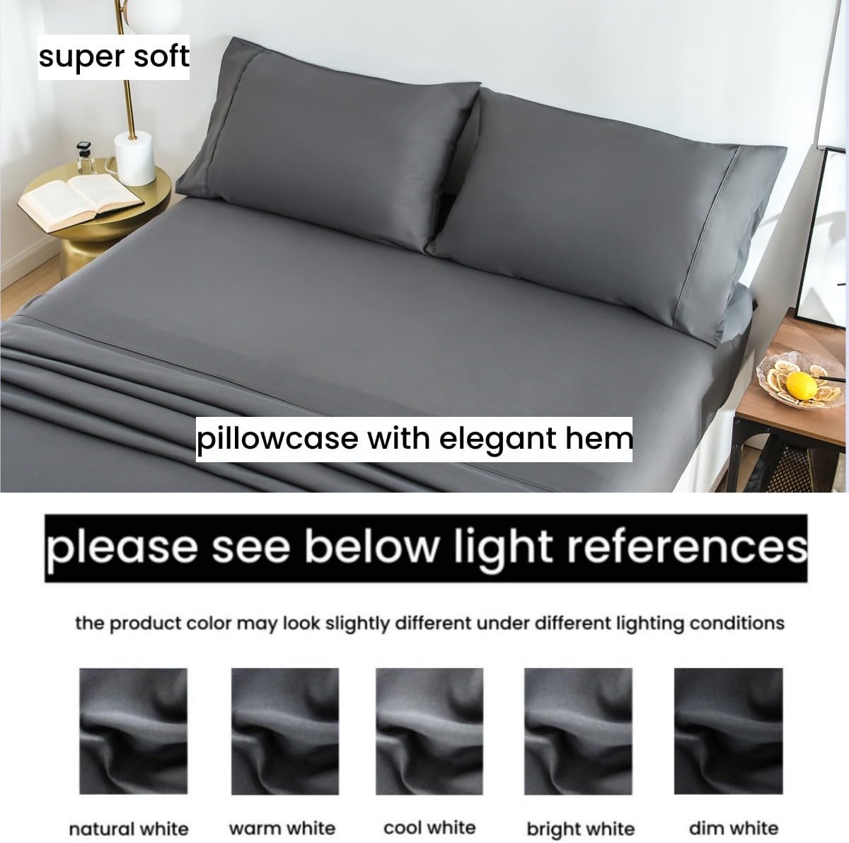 Mohap King Pillowcases Set of 2 Envelope Closure