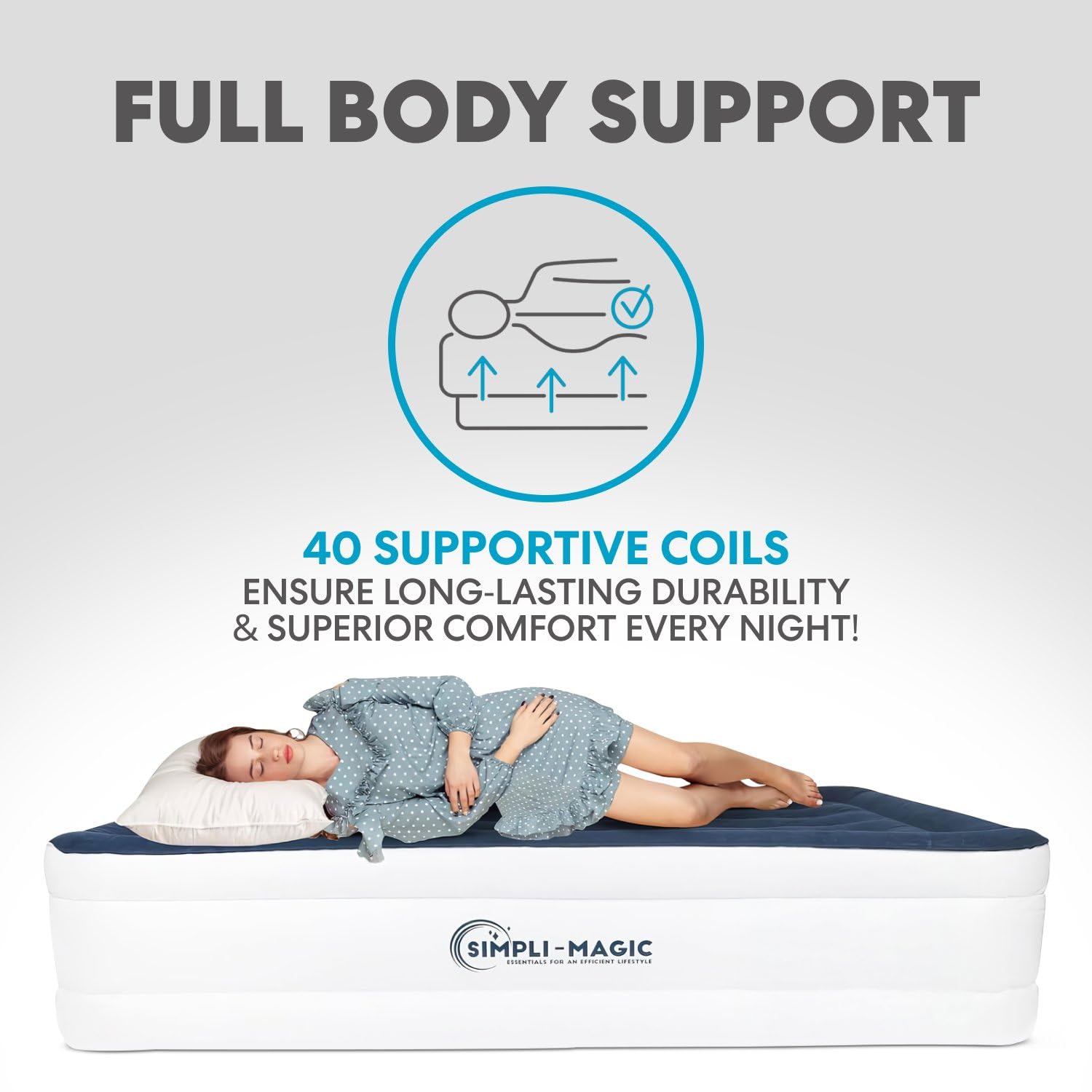Simpli-Magic Luxury Air Mattress with Built-in Pump - King Size