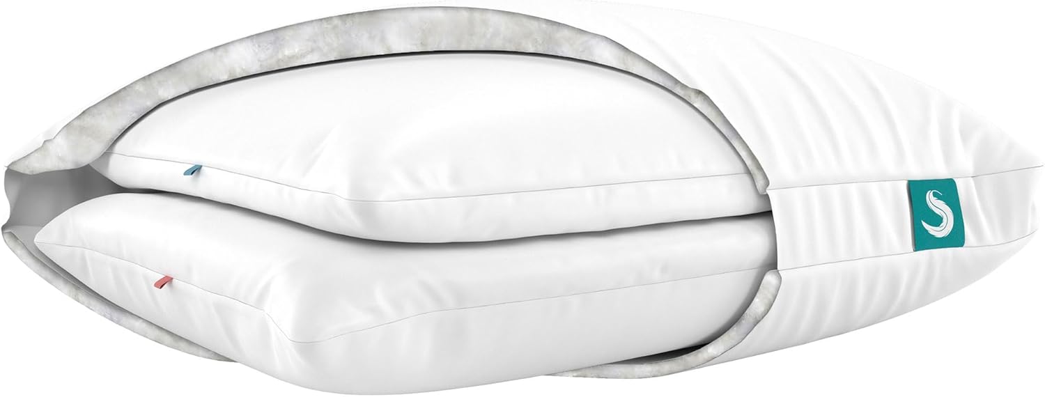 Sleepgram 2 Pack Cooling Bed Pillow with Removable Cover 1