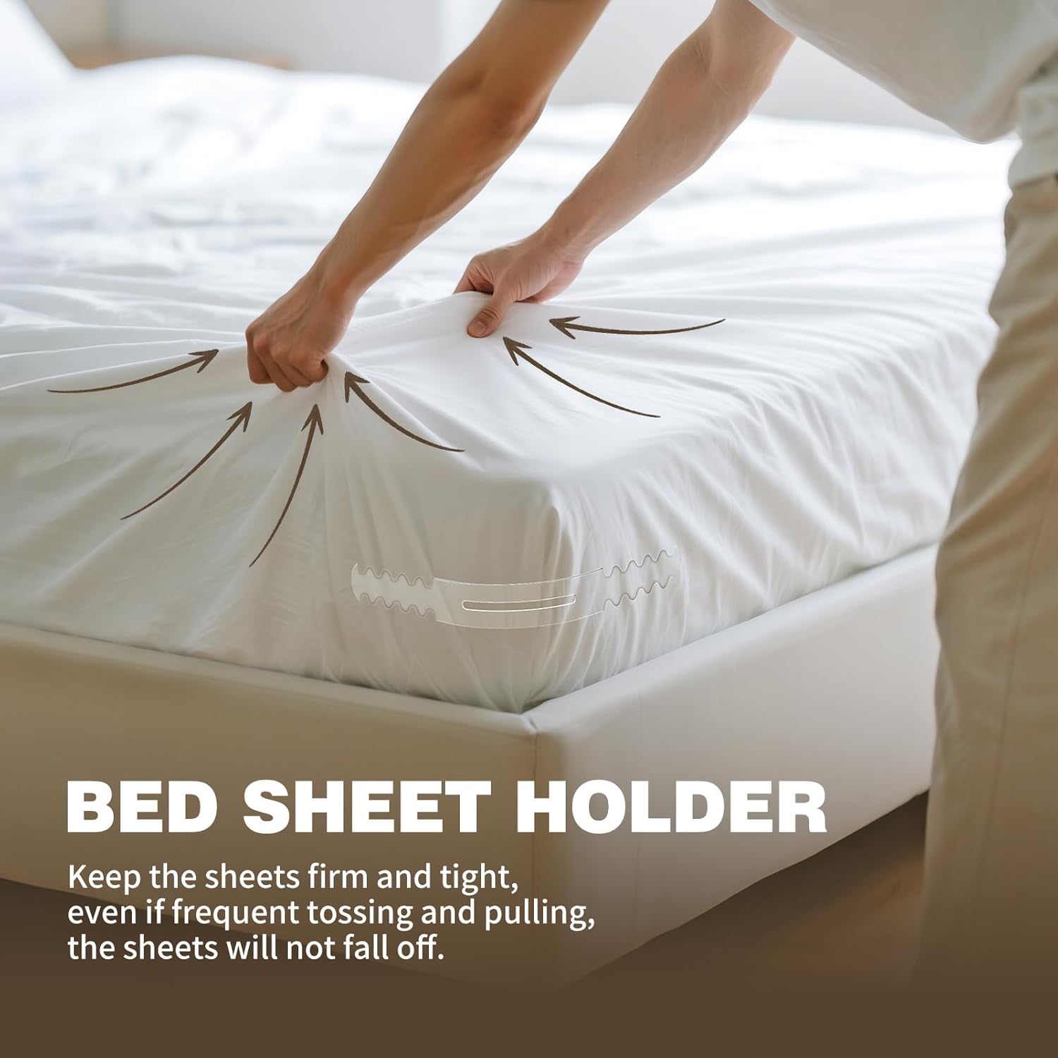DALBOO Lock Sheet Holders - 4Pcs Heavy Duty Bed Sheet Straps 1