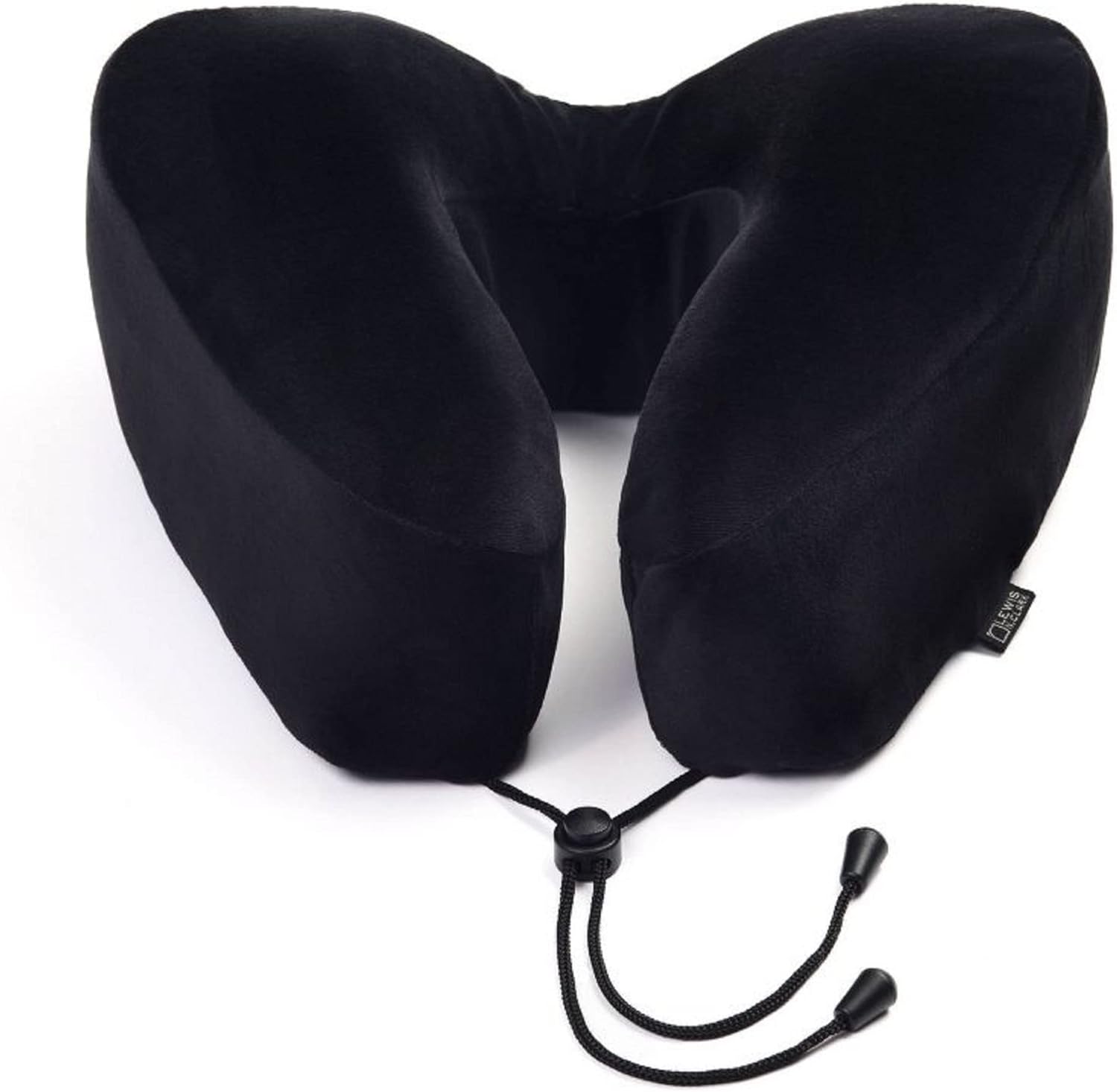 Lewis N Clark Contoured Memory Neck Pillow Travel Camping Black