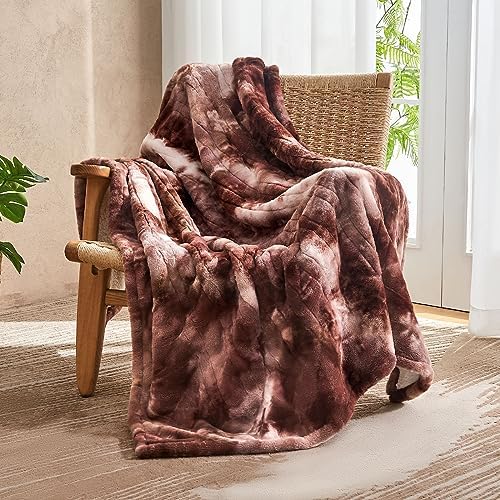 Electric Heated Blanket 50x60 Luxury White Coffee Faux Fur