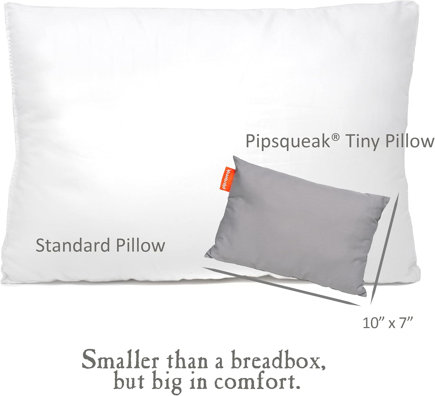 Urban Infant Pipsqueak Small Pillow - Gray 11x7in