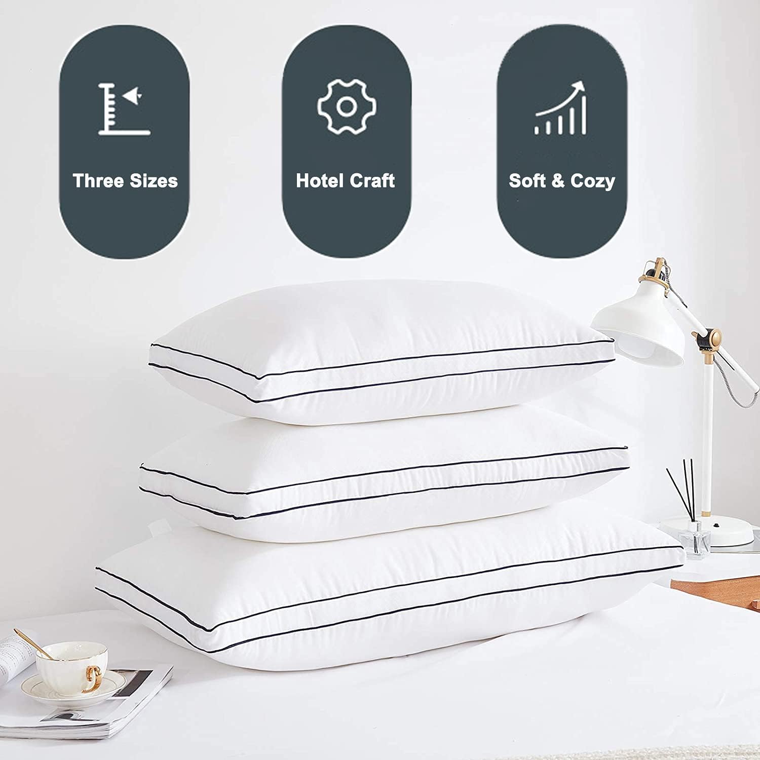 Gehannah Bed Pillows for Sleeping 2 Pack