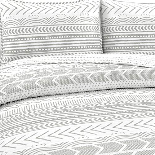 Lush Decor Hygge Geo Striped King Quilt Set