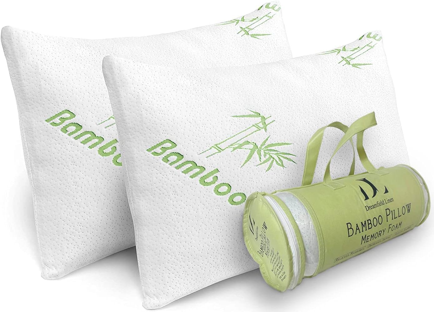 DreamField Linen Rayon Bamboo Queen Pillows Set of 2