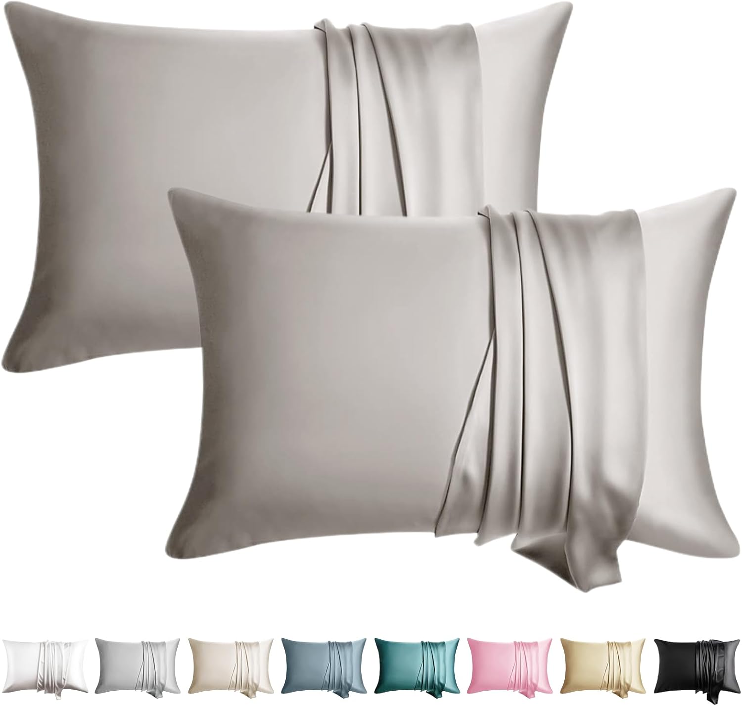 WLOSJ Mulberry Silk Pillowcase 13x18 Inches Toddler Size 2 Pack