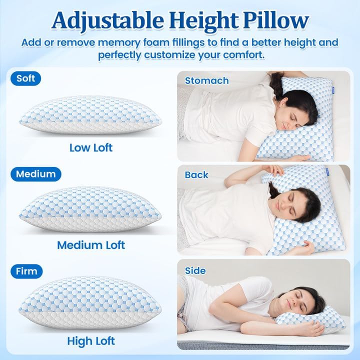 CloudBliss Cooling Bed Pillow Queen Size