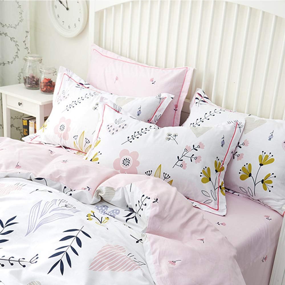 HIGHBUY Cotton Floral Pillowcases Set of 2
