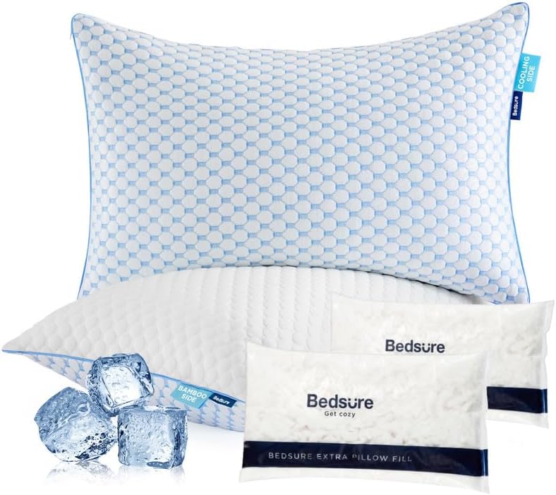 Bedsure Cooling Shredded Memory Foam Queen Pillows Set of 2