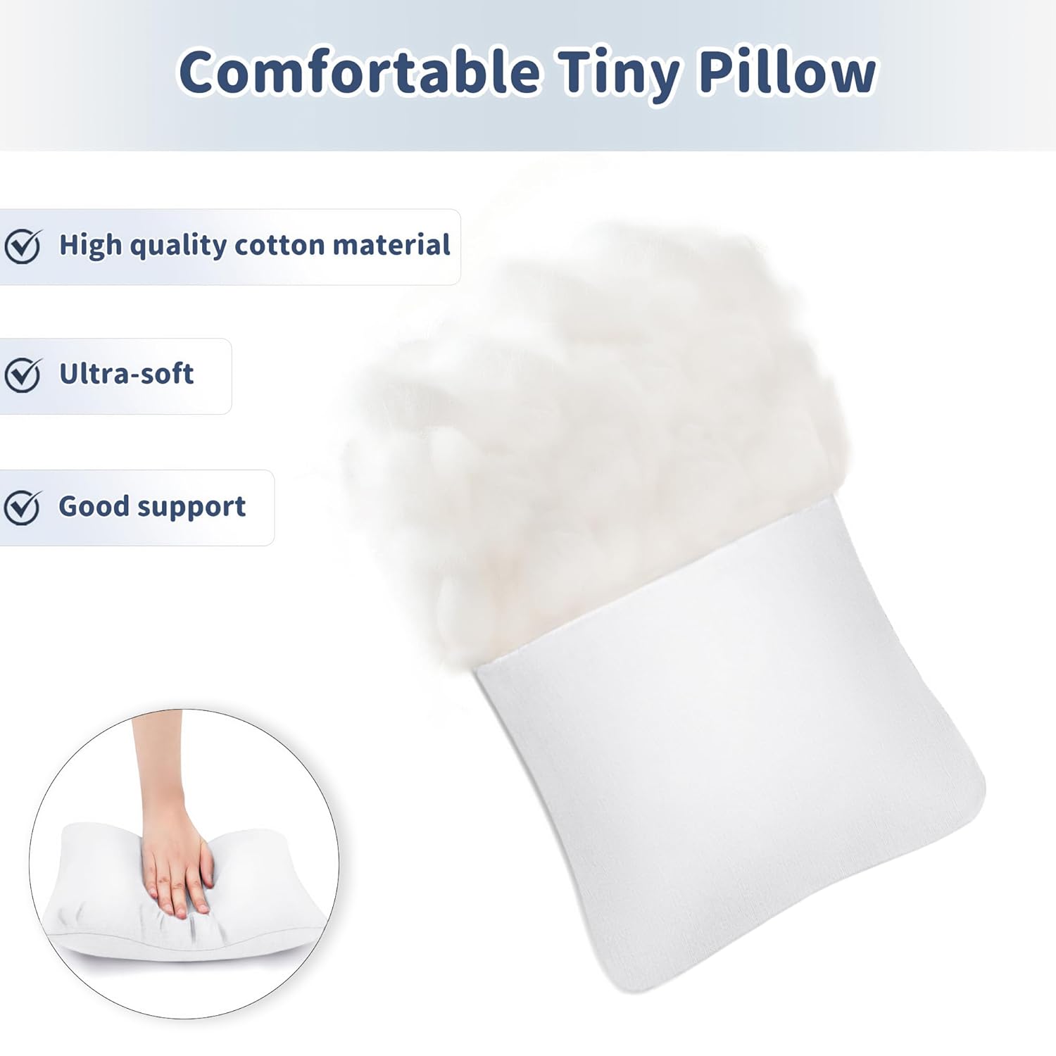 Pro Goleem Mini Travel Pillow 11x6x25 for Kids Baby Camping