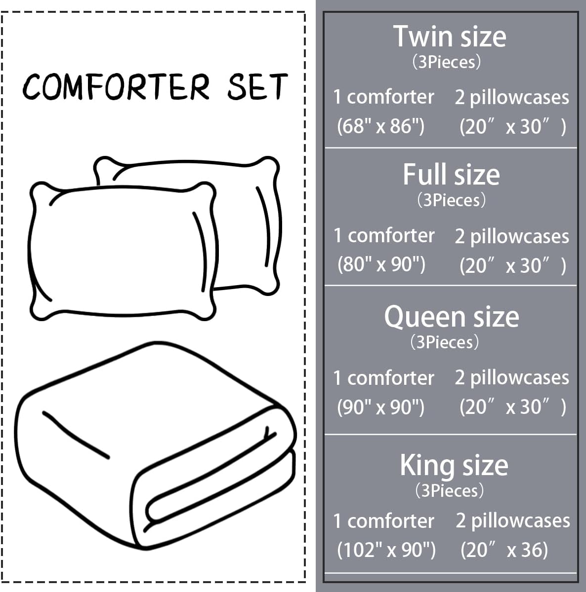 Skull Comforter Set Queen Size with 3D Printed Design