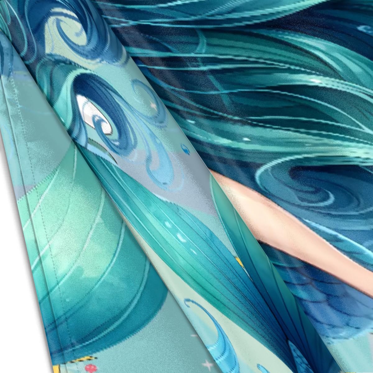 Pardick Turquoise Mermaid Satin Pillowcase - 20x26in