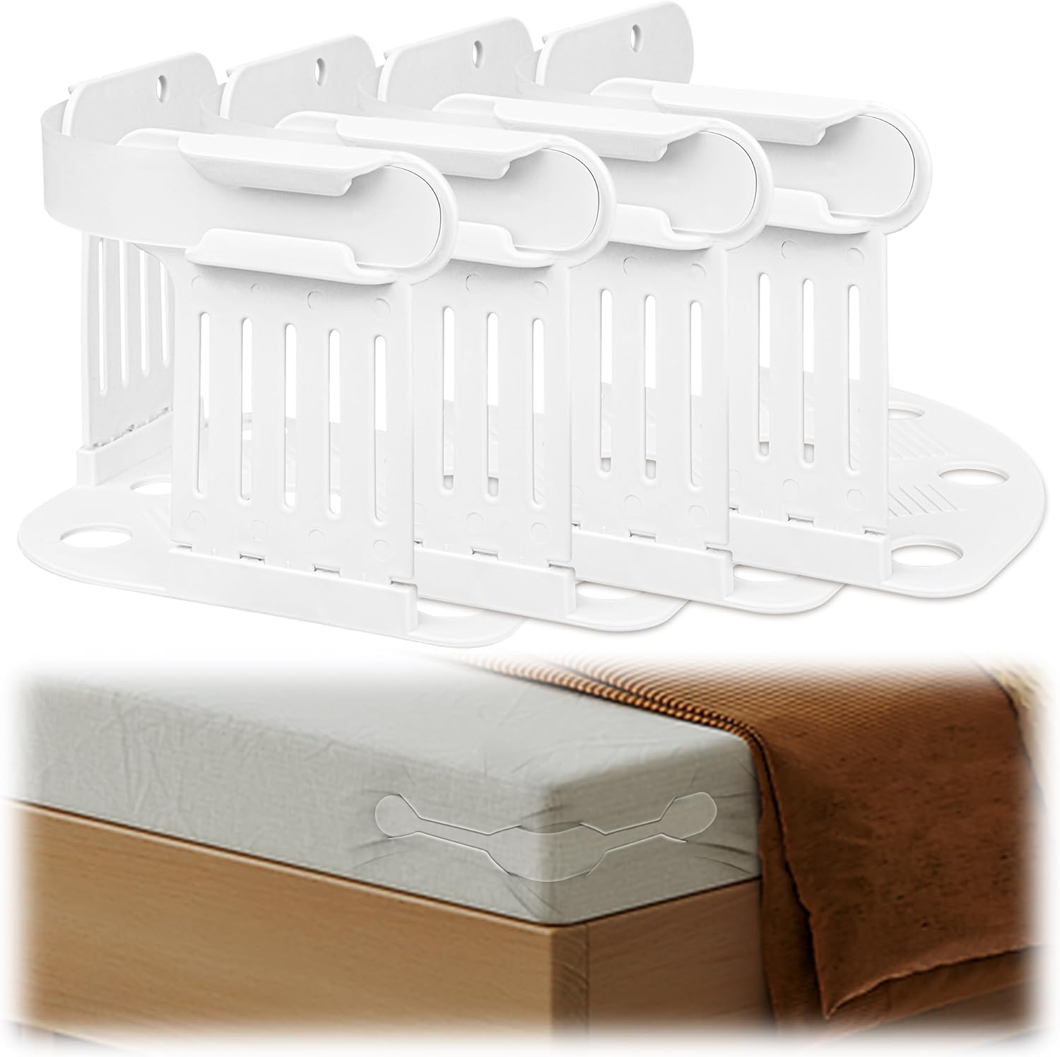 HTZSSON Bed Sheet Holders for Corners 1