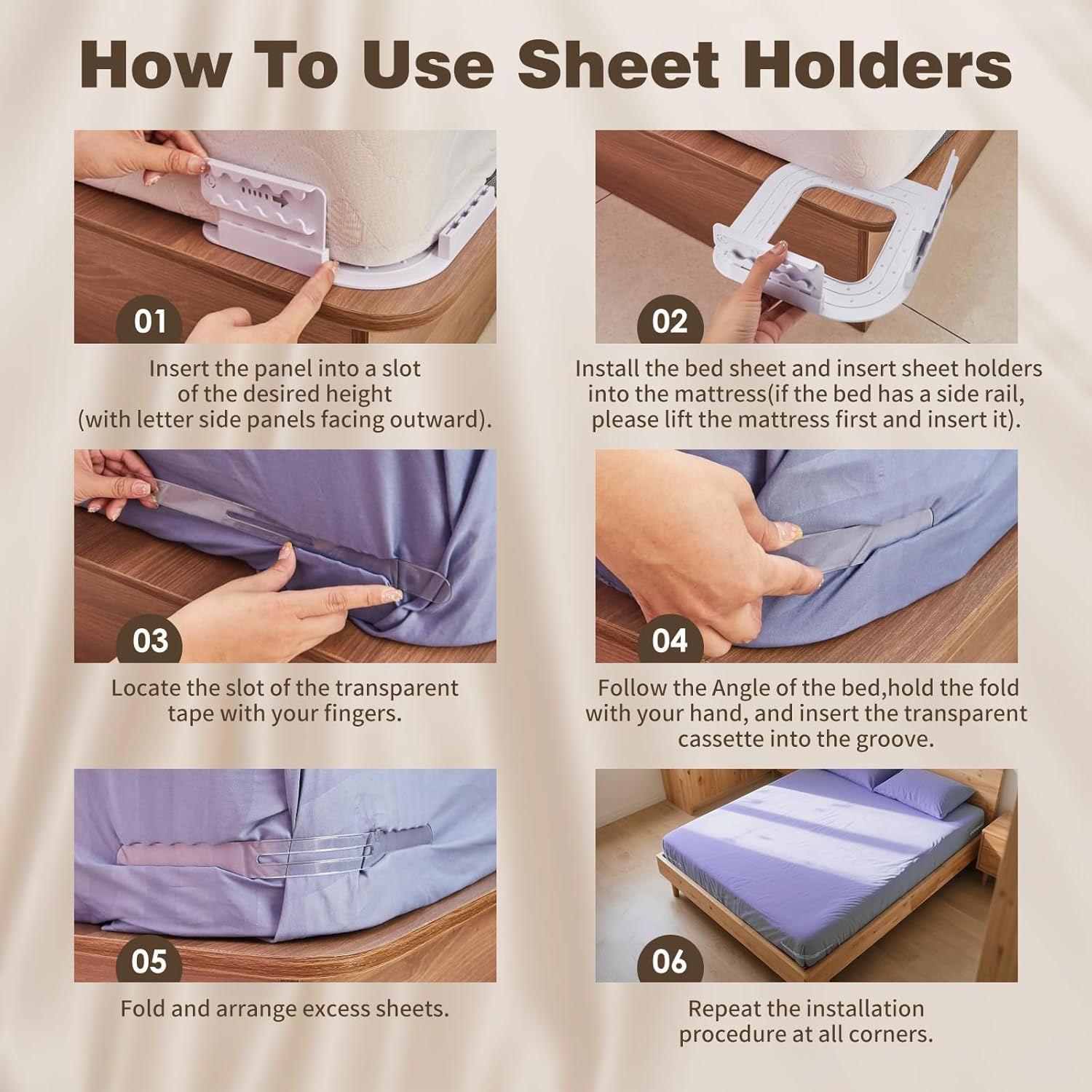 DALBOO Lock Sheet Holders - 4Pcs Heavy Duty Bed Sheet Straps 1