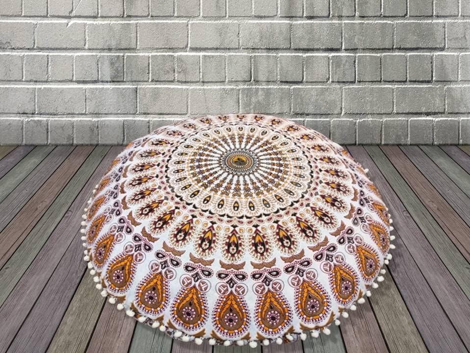 32 Inch Mandala Boho Floor Pillow Cover
