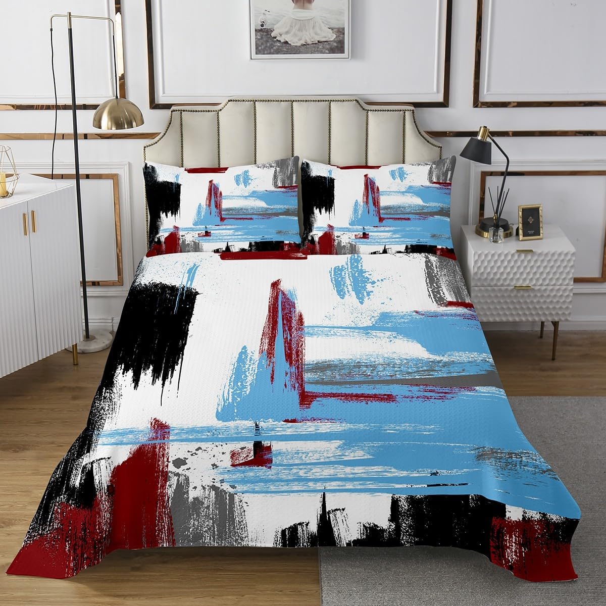 Erosebridal Oil Painting Twin Coverlet Set