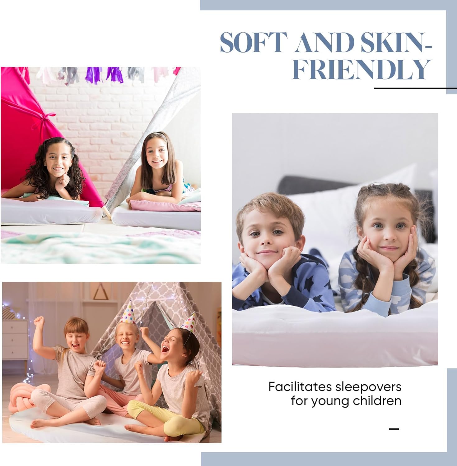 Breling 4 Pcs Kids Inflatable Airbed Fitted Sheets 1
