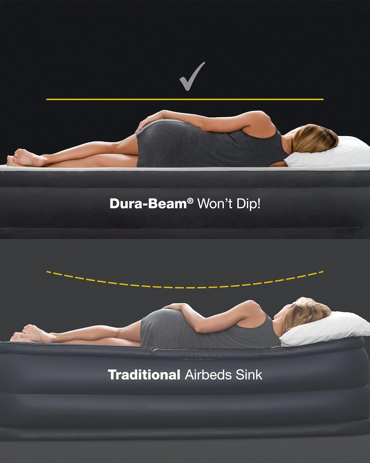 Intex Dura-Beam Airbed with Electric Pump - Queen Size Maroon