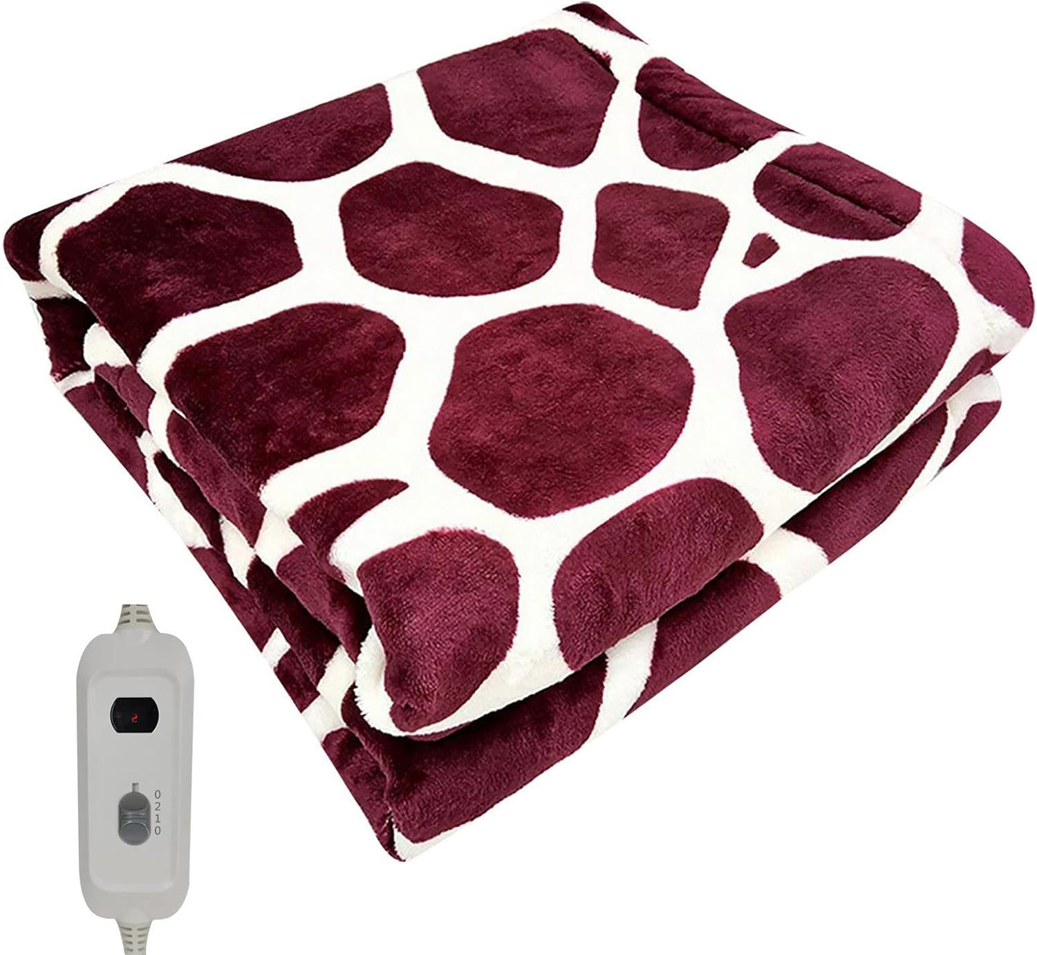 HELLORSO Deer Pattern Heated Blanket 18x18 Electric Throw