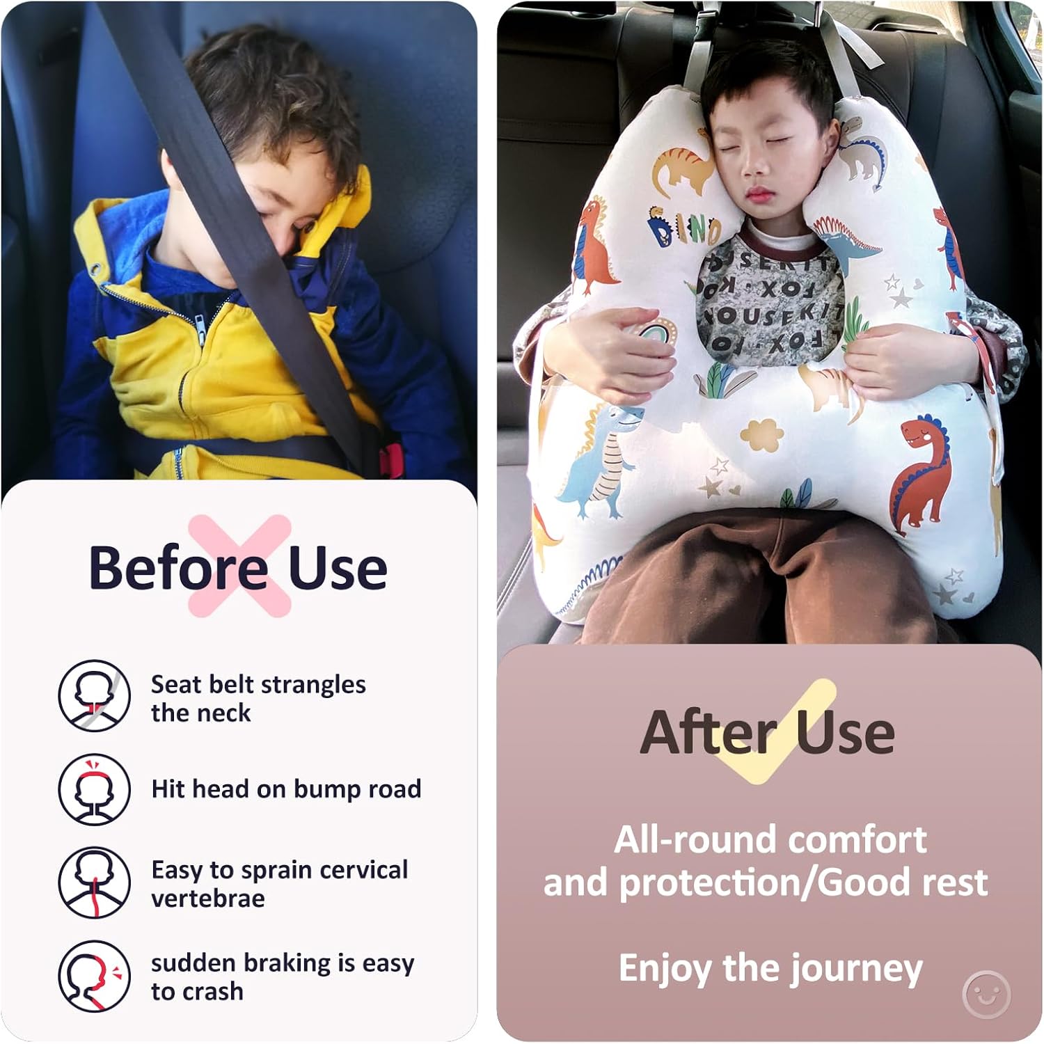 H-Shape Travel Pillow for Kids and Adults