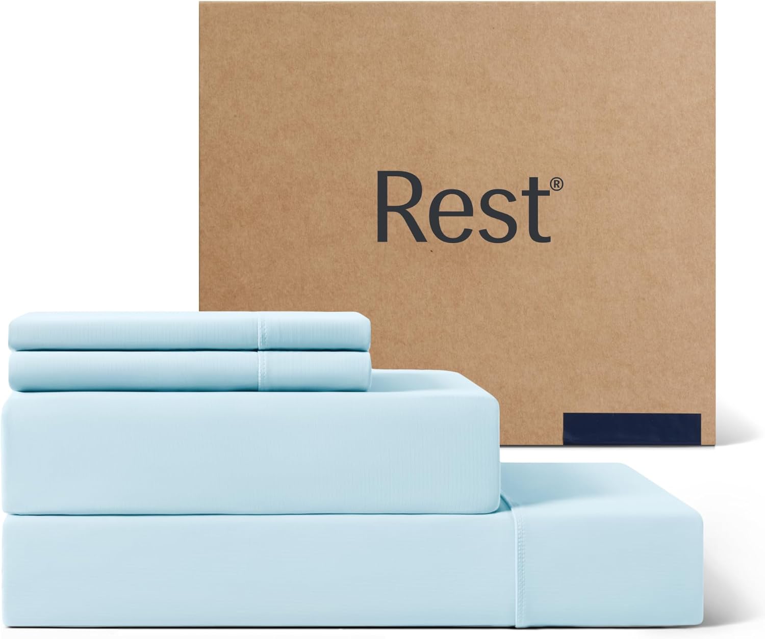 REST Evercool Cooling Sheet Set Queen Size Light Blue