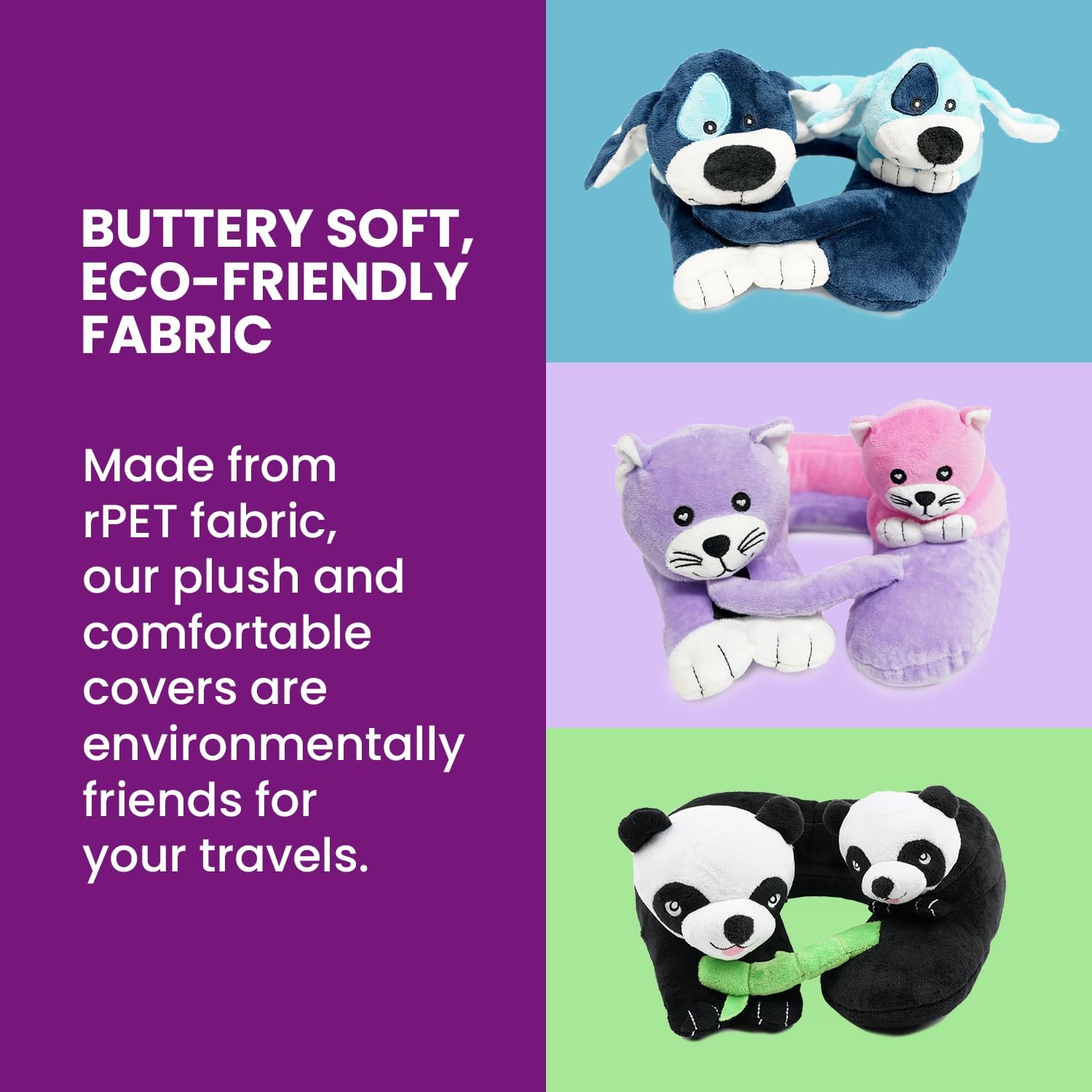 Cabeau Kids Travel Pillow Kitten Design 360 Comfort