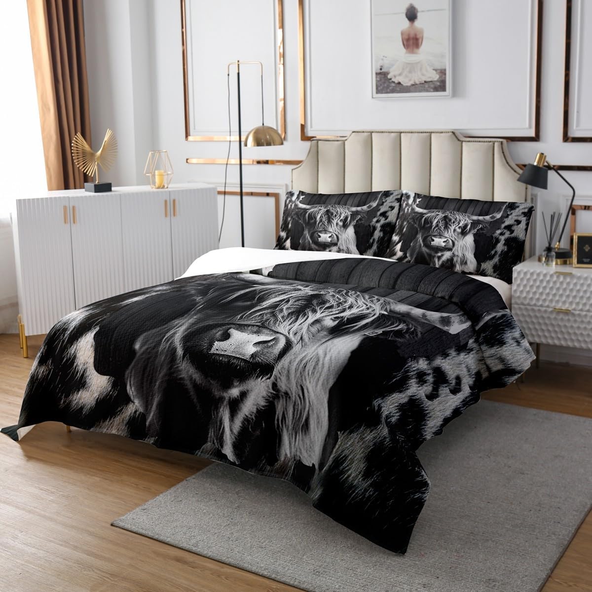 Feelyou Cowhide Plank Coverlet Set for Kids