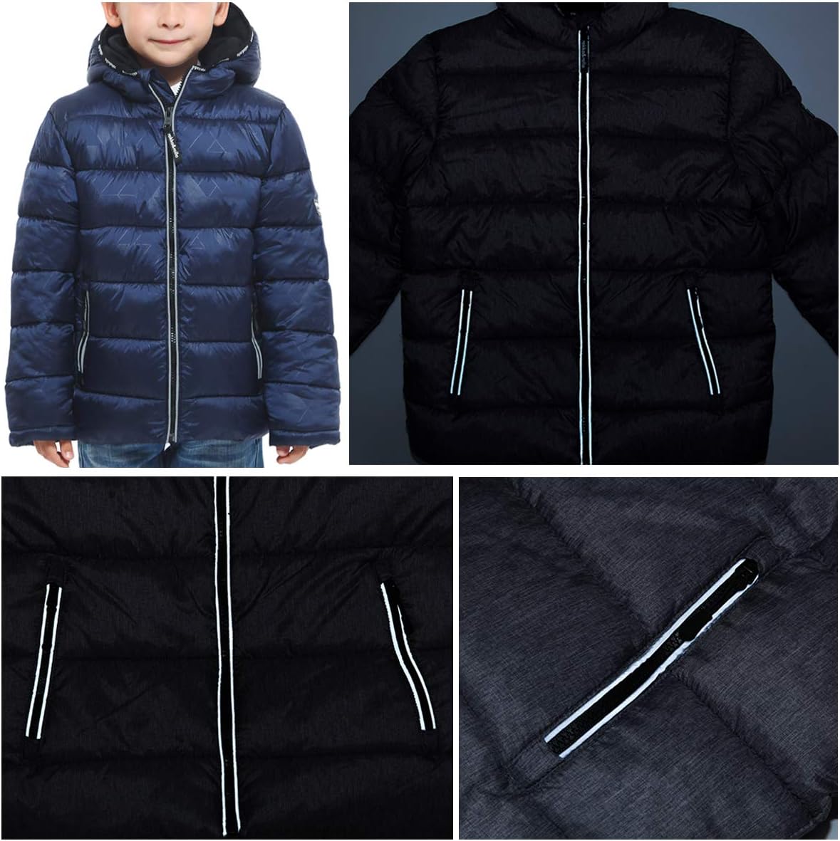 RokkaRolla Boys Heavyweight Puffer Jacket with Fleece Lining
