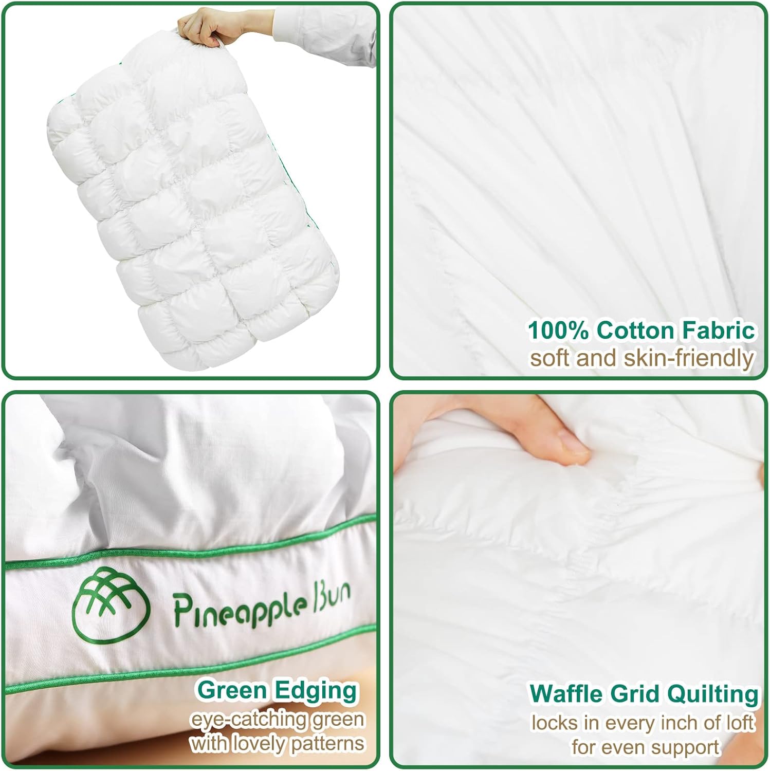 YOUR MOON Fluffy Queen Bed Pillow Set of 2
