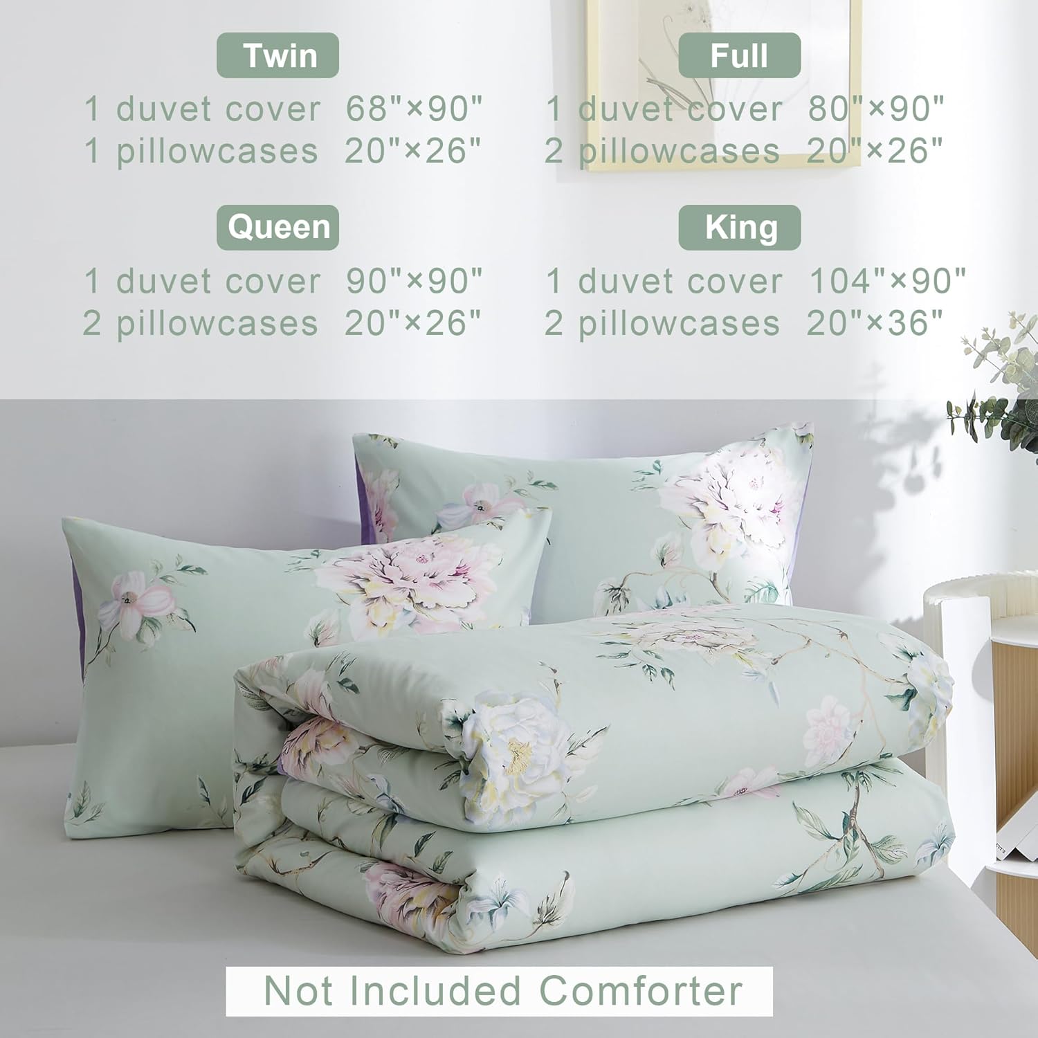BOLINLIVING Flower Kids Duvet Cover Set