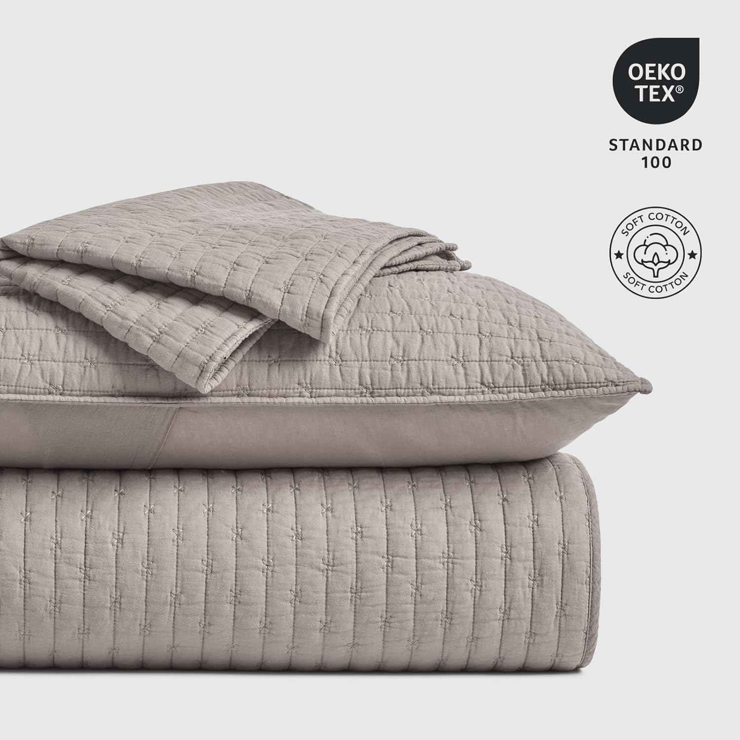 Ultra Soft Cross Stitch Cotton Quilt Set Queen Size 1