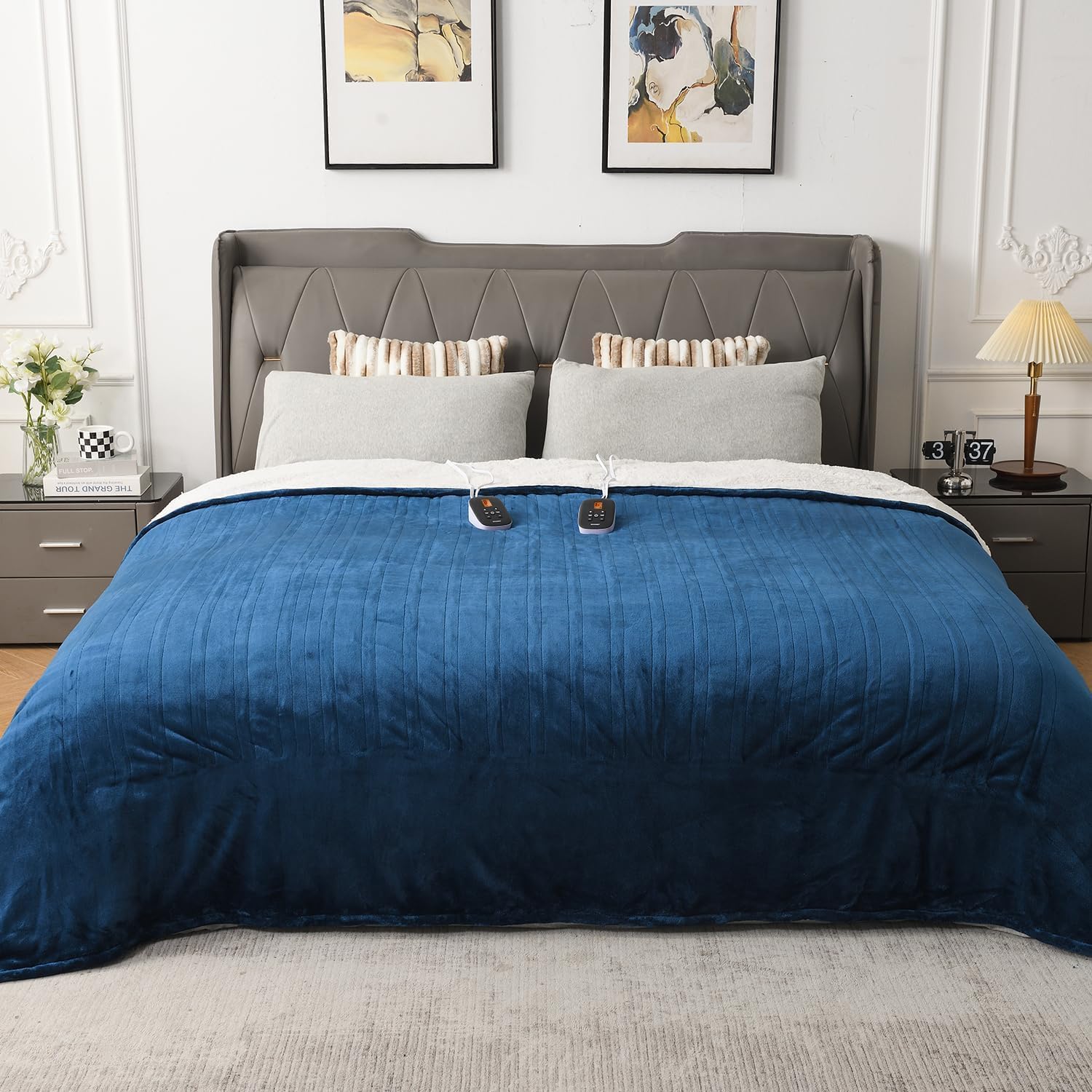 WOOMER Electric Heated Blanket Queen Size