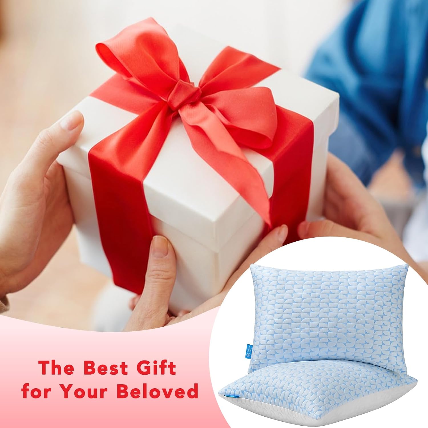 QUTOOL Cooling Memory Foam Pillow Set of 2 1