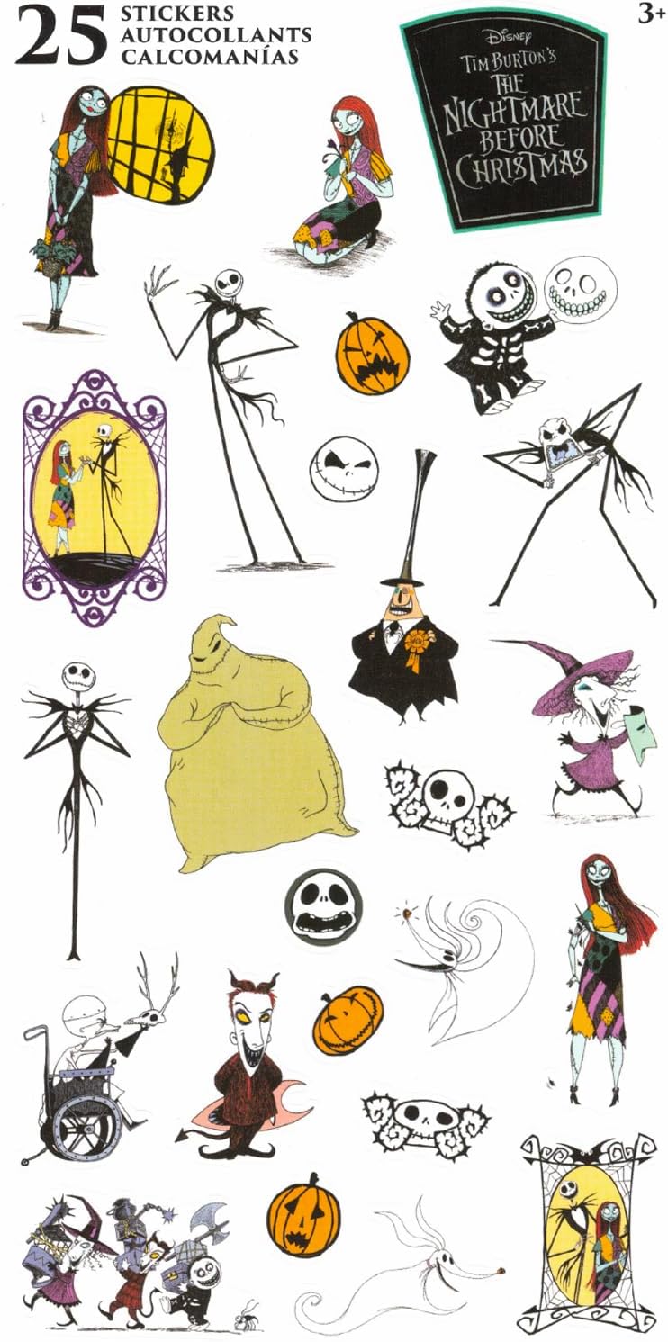 Disney Nightmare Before Christmas Travel Bundle with Blanket Pillow Stickers