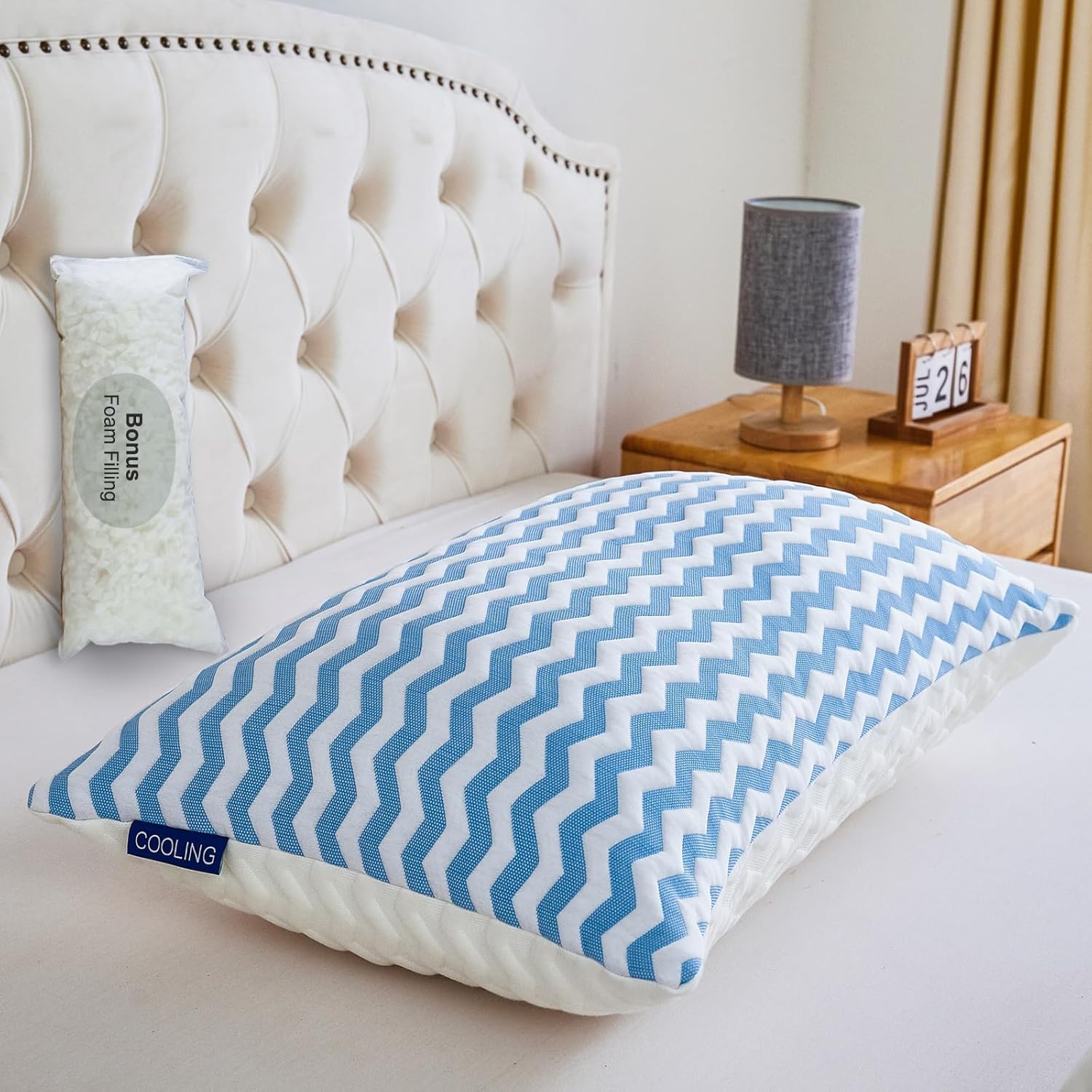 Suhedy Queen Size Adjustable Cooling Pillow