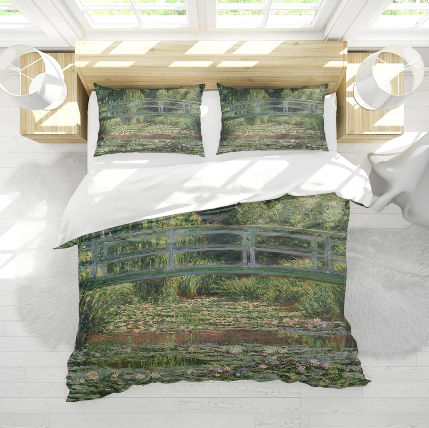 HOBBOY Garden Floral Duvet Cover Set 3 Piece Twin XL