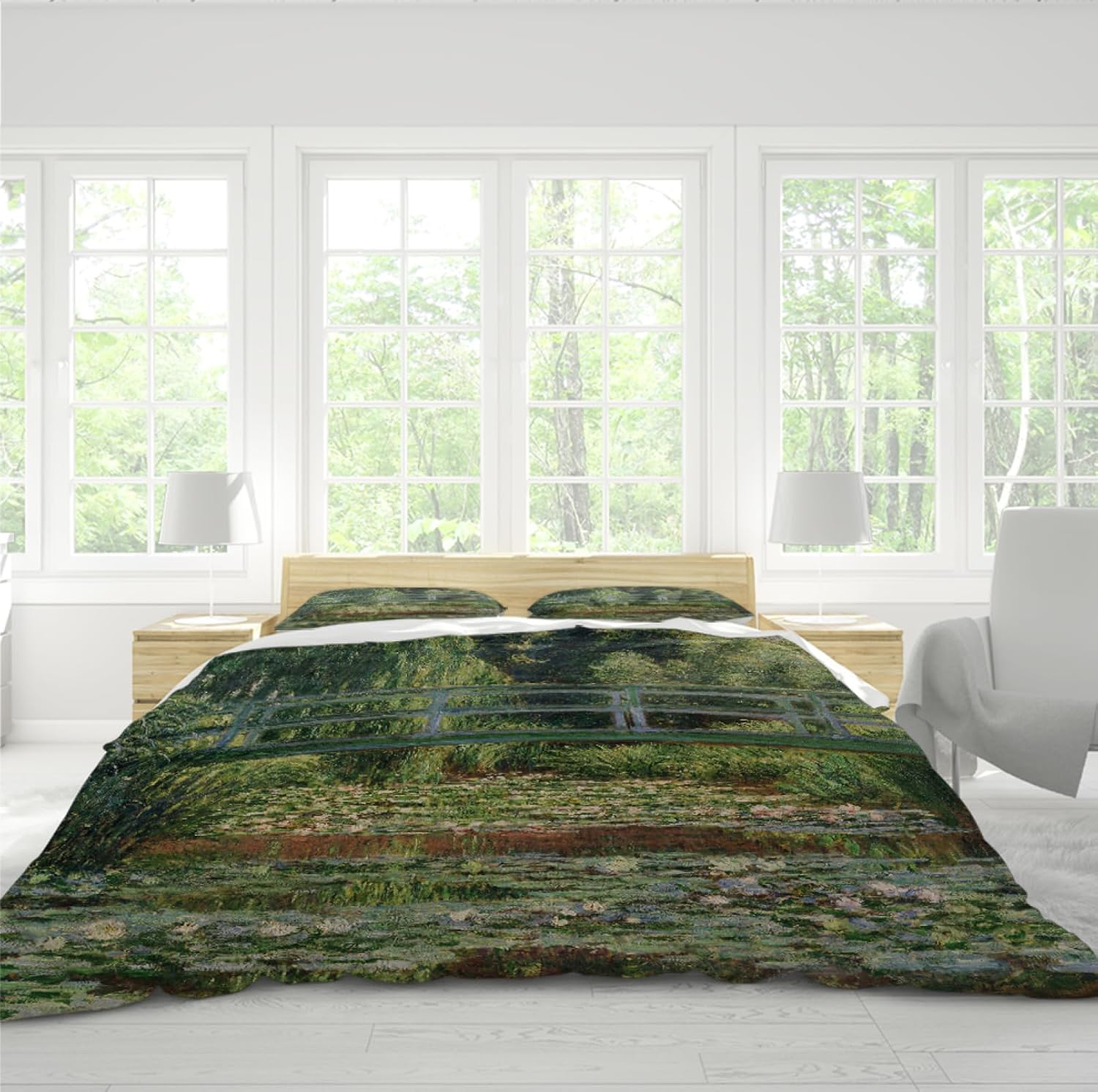 HOBBOY Garden Floral Duvet Cover Set 3 Piece Twin XL
