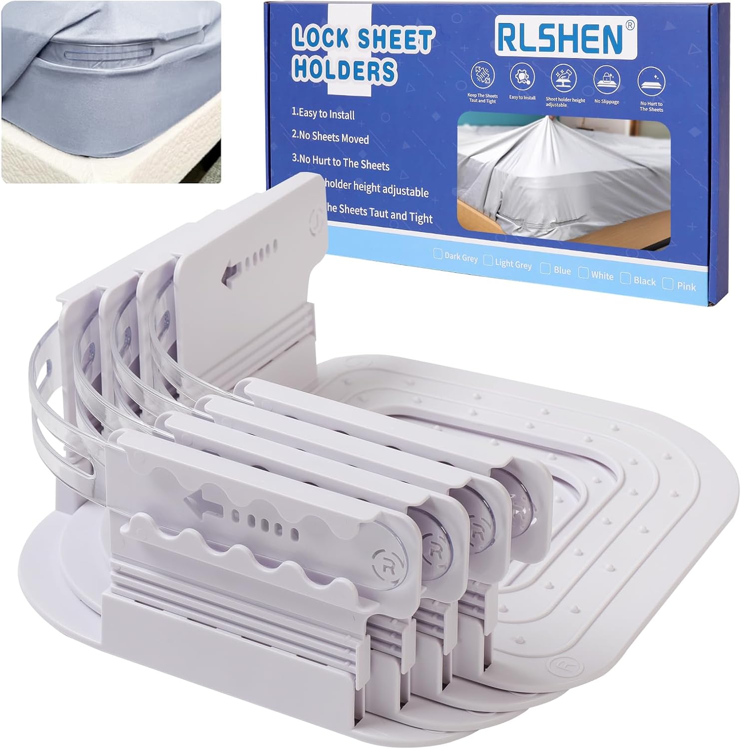 Adjustable Sheet Clips Keep Sheets Firm Tight for Bed