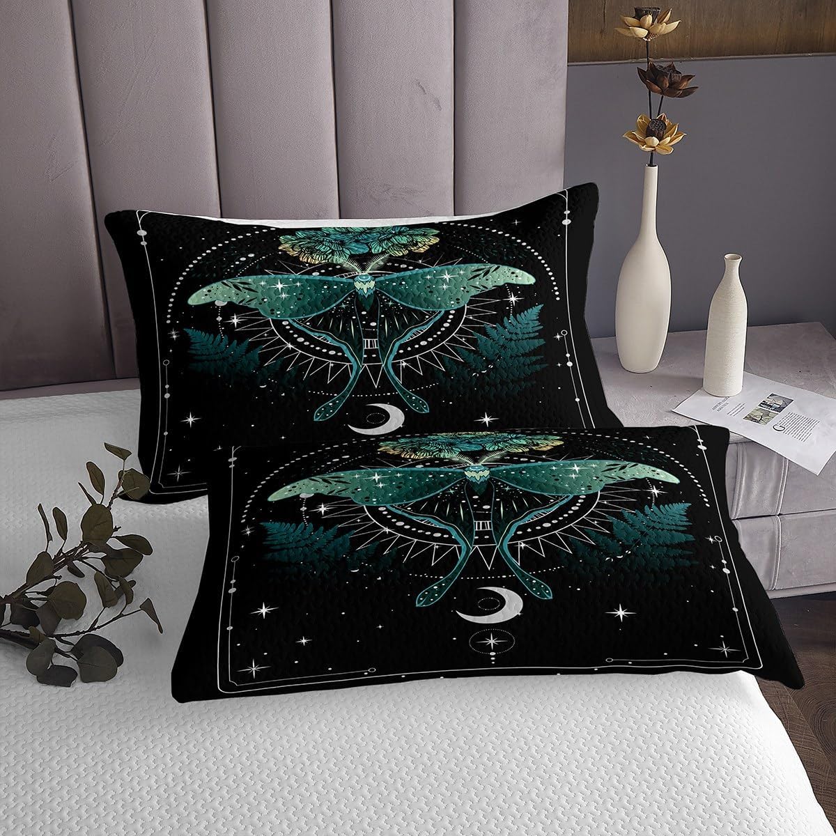 Castle Fairy Moth Bedspread Set for Kids Twin Size